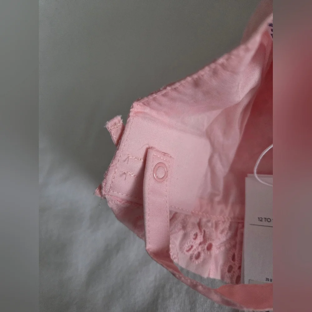 Janie and Jack Pink Floral Baby Bonnet